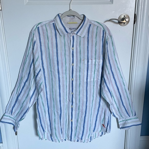 Tommy Bahama Multicolored Linen Blend Button Down Shirt - 29941 - Picture 2 of 16